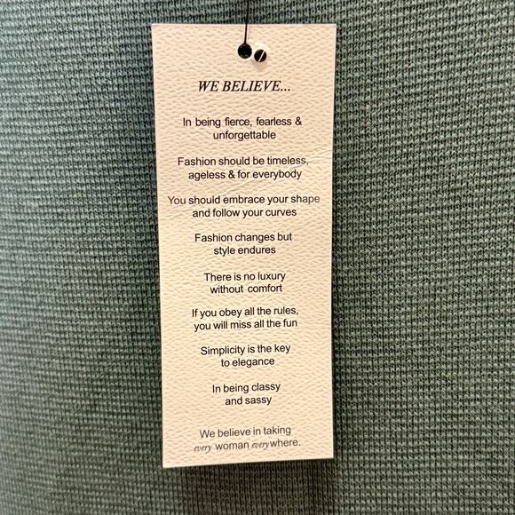 NWT Marla Wynne women’s XL sleeveless olive green sheath dress about knee length - Picture 6 of 9